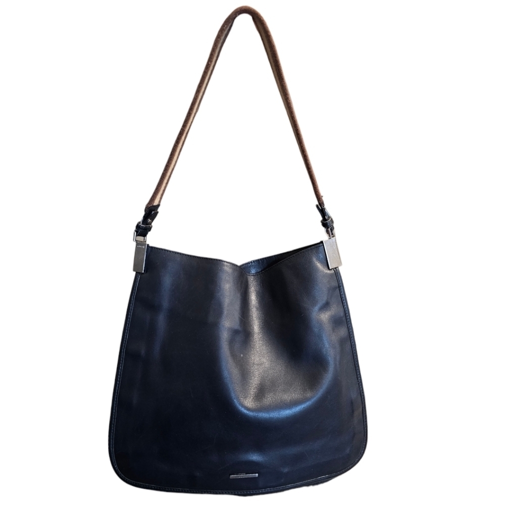 GUCCI Black Web Amalfi Leather Shoulder Bag